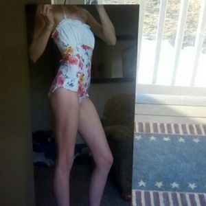 Womens one piece swimsuit floral